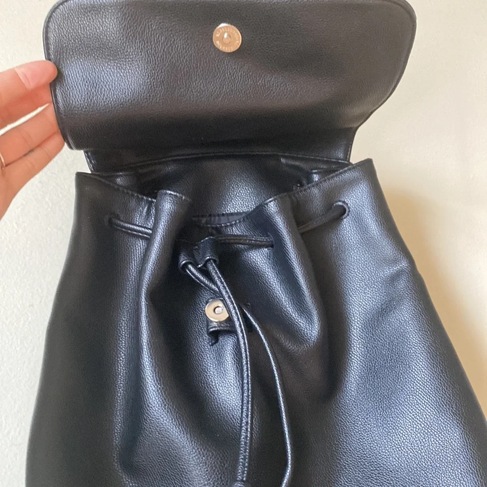 Victoria’s Secret | Black Faux Leather Backpack